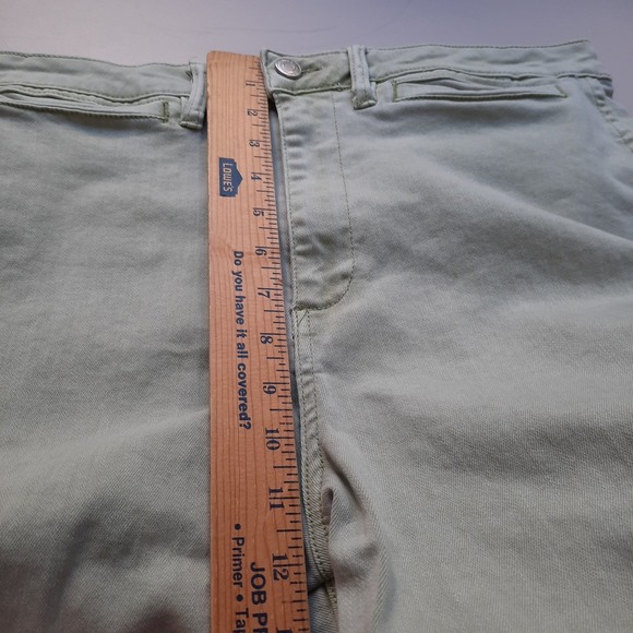 OAT New York‎ Jeans Womens 10/30 Green High Rise Wide Leg Crop Casual - Picture 8 of 11